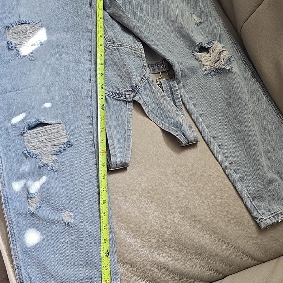 TNR Jeans Ripped and torn blue Denim Overalls, Size L, NWT - Picture 11 of 16
